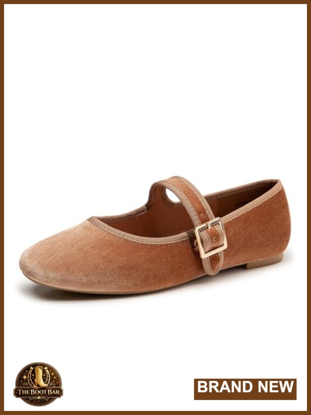 Velvet Mary Jane Ballet Flats Comfortable Dress Shoes